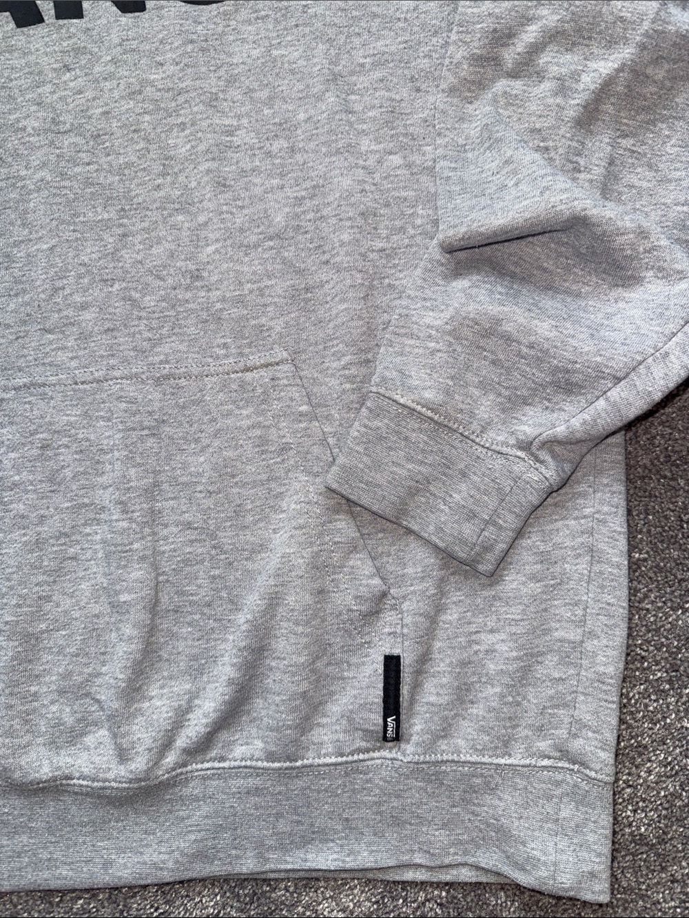 Vans Woman's Gray Logo Pullover Hoodie - Picture 4 of 6